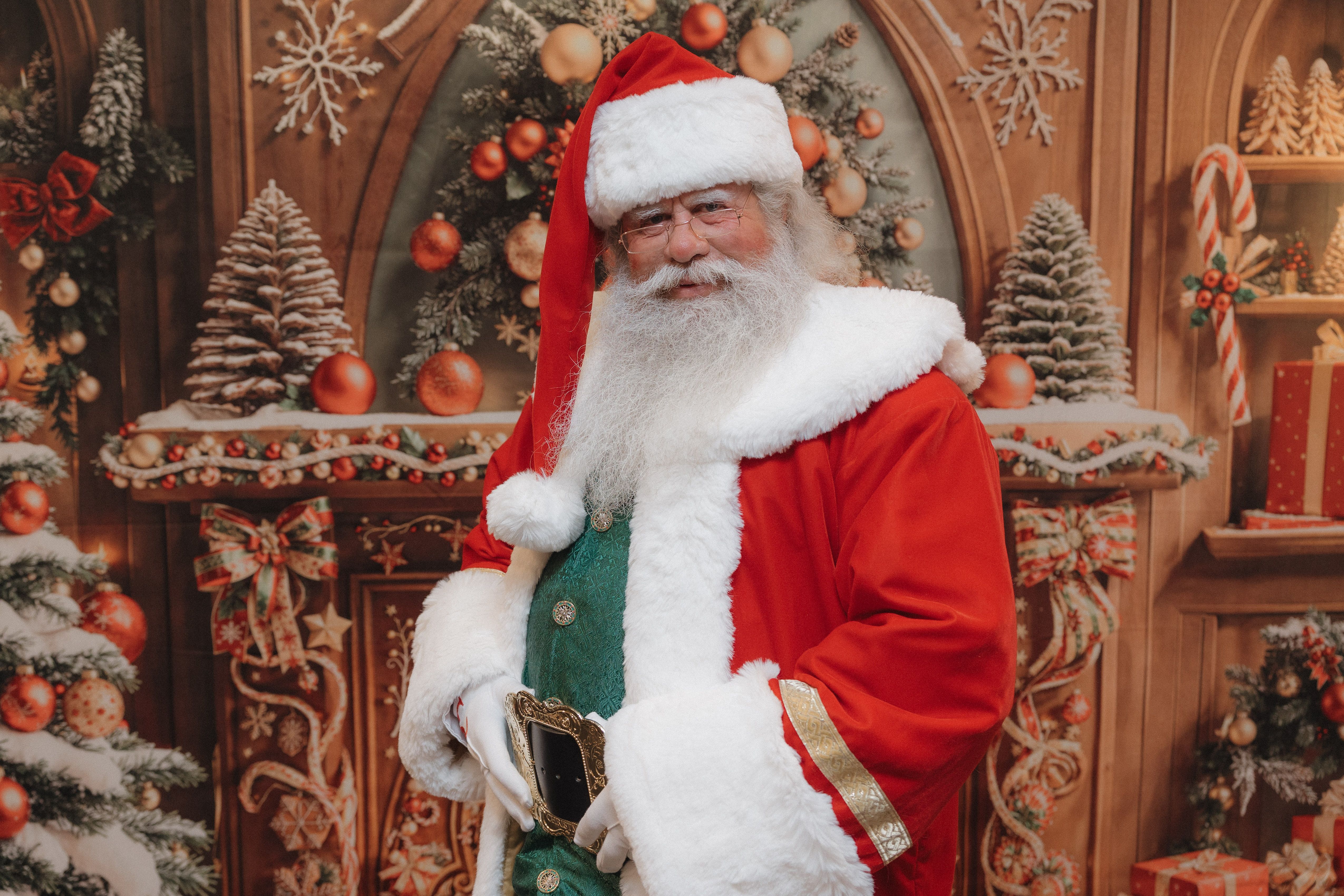 Santa Steve laughing with children