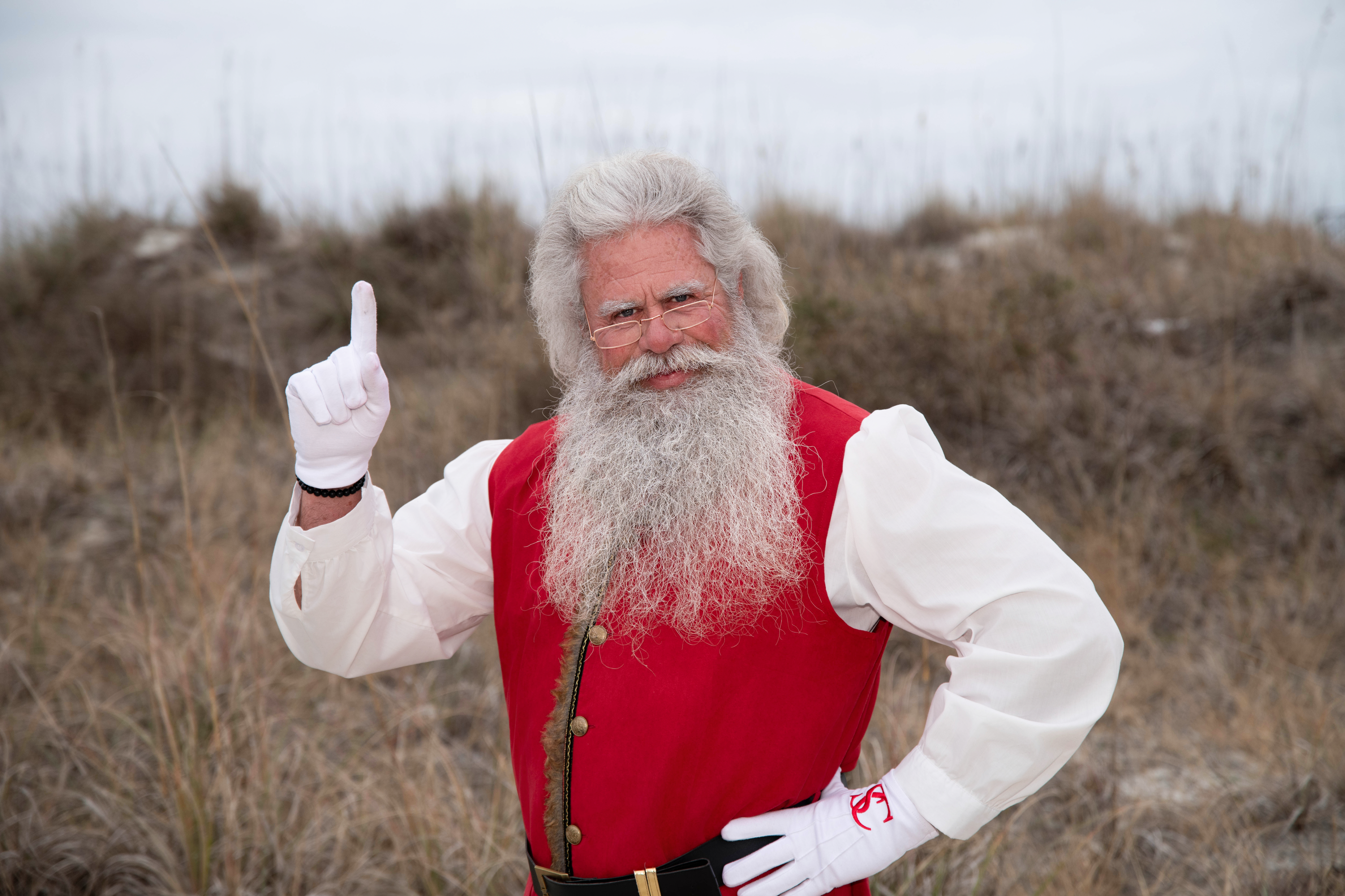 Santa Steve at a seaside celebration