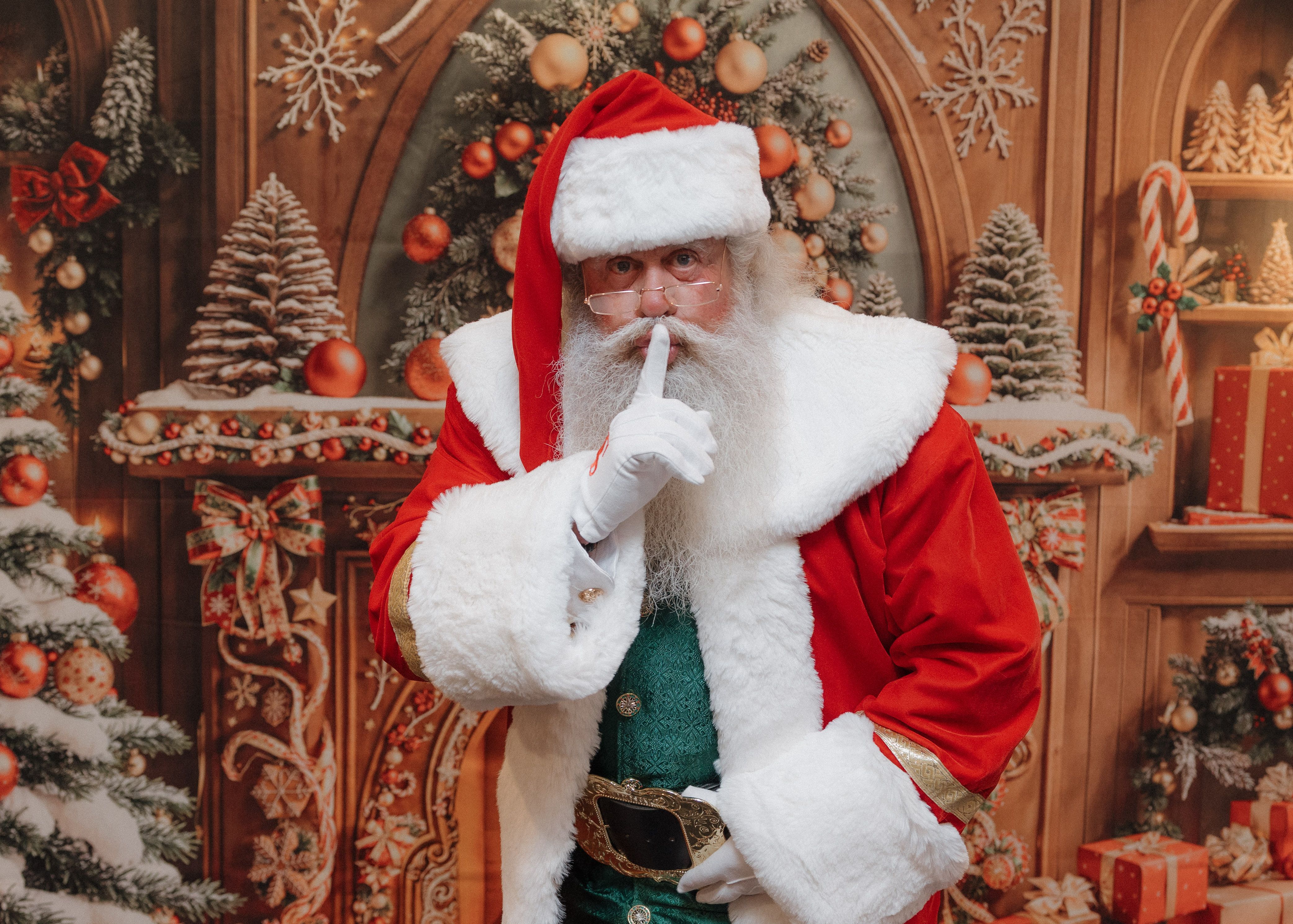 Santa Steve with the ocean behind him