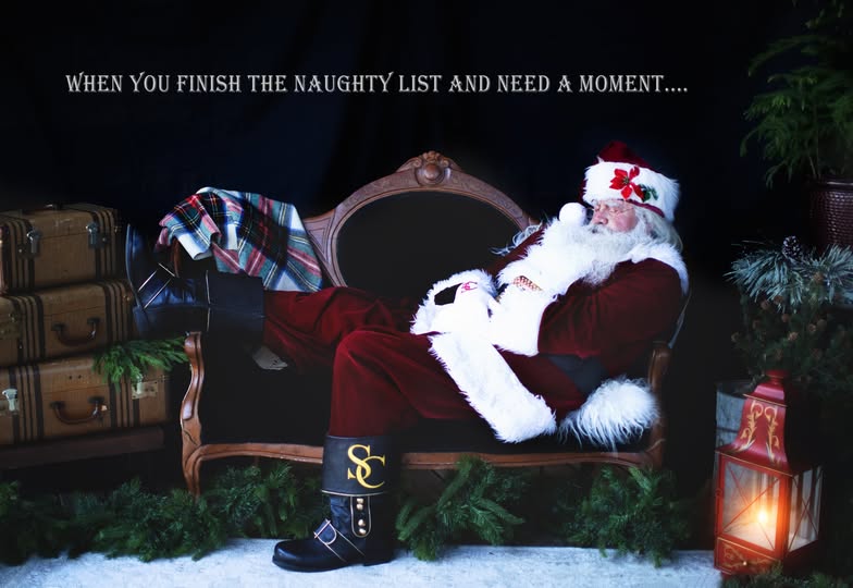 Santa Steve greeting kids on the beach
